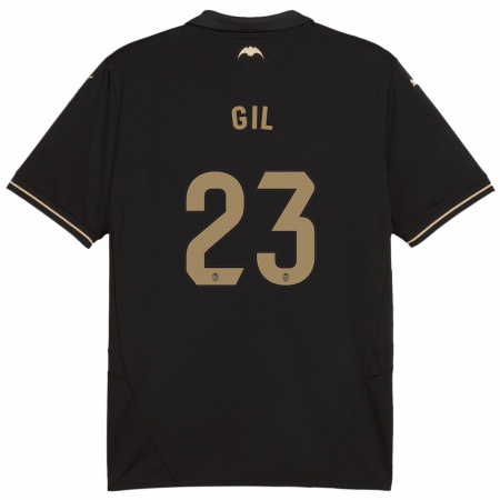 Kandiny Kinder Elena Gil #23 Schwarz Auswärtstrikot Trikot 2024/25 T-Shirt