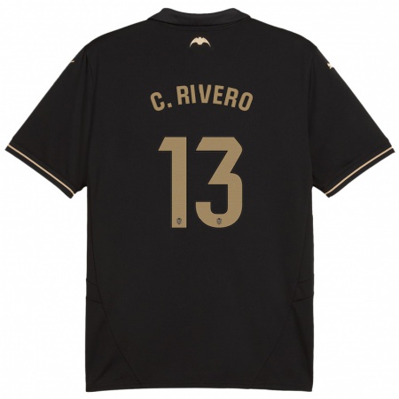 Kandiny Kinder Cristian Rivero #13 Schwarz Auswärtstrikot Trikot 2024/25 T-Shirt