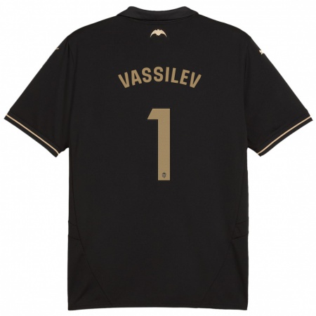 Kandiny Kinder David Vassilev #1 Schwarz Auswärtstrikot Trikot 2024/25 T-Shirt