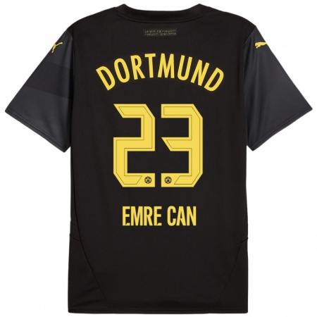 Kandiny Kinder Emre Can #23 Schwarz Gelb Auswärtstrikot Trikot 2024/25 T-Shirt