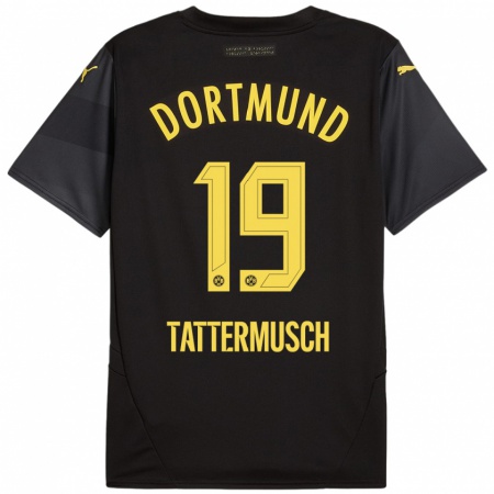 Kandiny Kinder Ted Tattermusch #19 Schwarz Gelb Auswärtstrikot Trikot 2024/25 T-Shirt