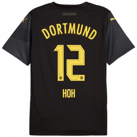 Kandiny Kinder Hendrik Hoh #12 Schwarz Gelb Auswärtstrikot Trikot 2024/25 T-Shirt