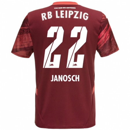 Kandiny Kinder Luca Janosch #22 Burgunderrot Auswärtstrikot Trikot 2024/25 T-Shirt