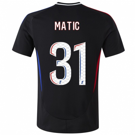 Kandiny Kinder Nemanja Matic #31 Schwarz Auswärtstrikot Trikot 2024/25 T-Shirt