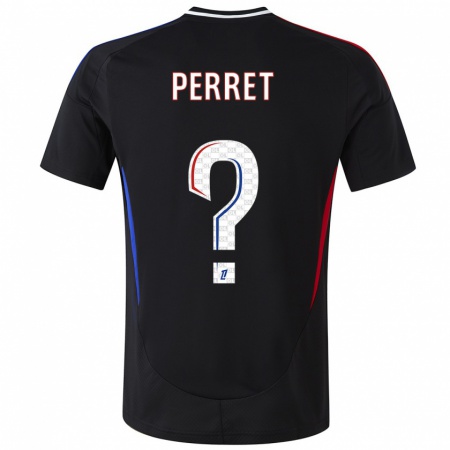 Kandiny Kinder Romain Perret #0 Schwarz Auswärtstrikot Trikot 2024/25 T-Shirt