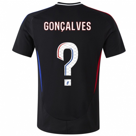 Kandiny Kinder Tiago Gonçalves #0 Schwarz Auswärtstrikot Trikot 2024/25 T-Shirt