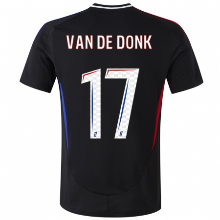 Kandiny Kinder Daniëlle Van De Donk #17 Schwarz Auswärtstrikot Trikot 2024/25 T-Shirt