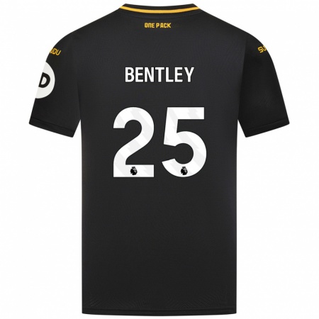 Kandiny Kinder Daniel Bentley #25 Schwarz Auswärtstrikot Trikot 2024/25 T-Shirt