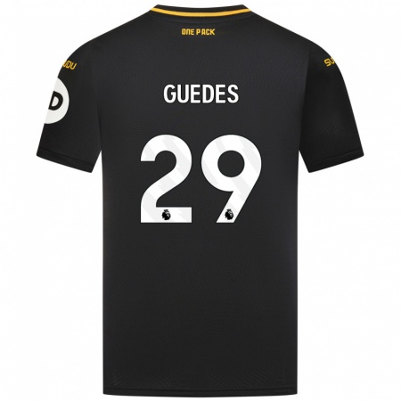 Kandiny Kinder Gonçalo Guedes #29 Schwarz Auswärtstrikot Trikot 2024/25 T-Shirt