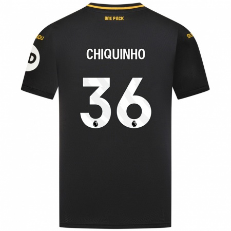 Kandiny Kinder Chiquinho #36 Schwarz Auswärtstrikot Trikot 2024/25 T-Shirt