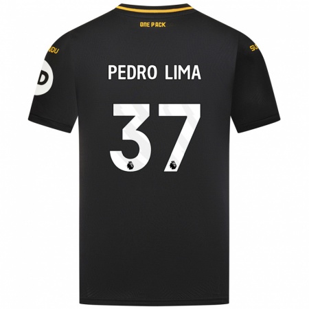 Kandiny Kinder Pedro Lima #37 Schwarz Auswärtstrikot Trikot 2024/25 T-Shirt