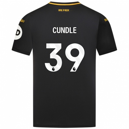 Kandiny Kinder Luke Cundle #39 Schwarz Auswärtstrikot Trikot 2024/25 T-Shirt