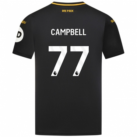 Kandiny Kinder Chem Campbell #77 Schwarz Auswärtstrikot Trikot 2024/25 T-Shirt