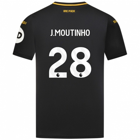 Kandiny Kinder Joao Moutinho #28 Schwarz Auswärtstrikot Trikot 2024/25 T-Shirt