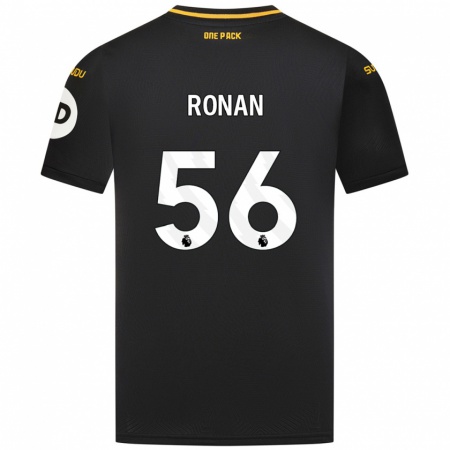 Kandiny Kinder Connor Ronan #56 Schwarz Auswärtstrikot Trikot 2024/25 T-Shirt