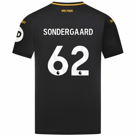 Kandiny Kinder Andreas Sondergaard #62 Schwarz Auswärtstrikot Trikot 2024/25 T-Shirt