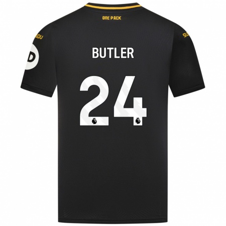 Kandiny Kinder Elli Butler #24 Schwarz Auswärtstrikot Trikot 2024/25 T-Shirt