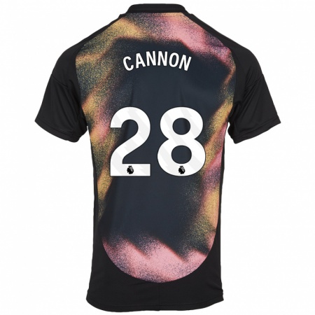 Kandiny Kinder Tom Cannon #28 Schwarz Weiß Auswärtstrikot Trikot 2024/25 T-Shirt