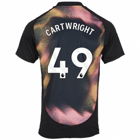 Kandiny Kinder Henry Cartwright #49 Schwarz Weiß Auswärtstrikot Trikot 2024/25 T-Shirt