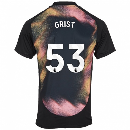 Kandiny Kinder Ben Grist #53 Schwarz Weiß Auswärtstrikot Trikot 2024/25 T-Shirt