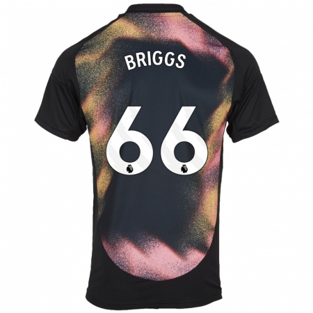 Kandiny Kinder Logan Briggs #66 Schwarz Weiß Auswärtstrikot Trikot 2024/25 T-Shirt