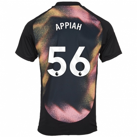 Kandiny Kinder Paul Appiah #56 Schwarz Weiß Auswärtstrikot Trikot 2024/25 T-Shirt