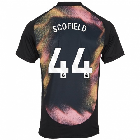 Kandiny Kinder Connie Scofield #44 Schwarz Weiß Auswärtstrikot Trikot 2024/25 T-Shirt