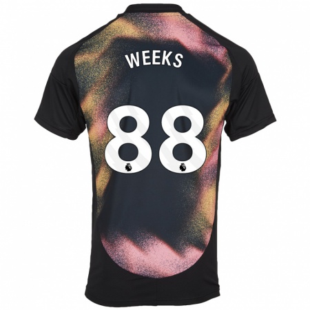 Kandiny Kinder Tyler Weeks #88 Schwarz Weiß Auswärtstrikot Trikot 2024/25 T-Shirt