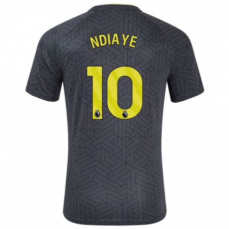 Kandiny Kinder Iliman Ndiaye #10 Schwarz Gelb Auswärtstrikot Trikot 2024/25 T-Shirt