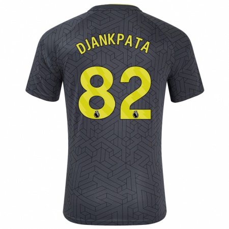 Kandiny Kinder Halid Djankpata #82 Schwarz Gelb Auswärtstrikot Trikot 2024/25 T-Shirt