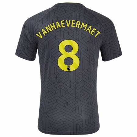 Kandiny Kinder Justine Vanhaevermaet #8 Schwarz Gelb Auswärtstrikot Trikot 2024/25 T-Shirt