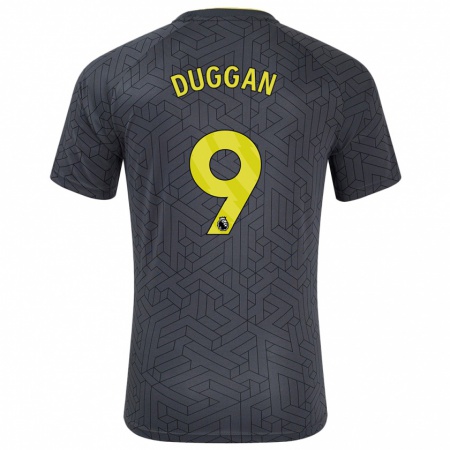 Kandiny Kinder Toni Duggan #9 Schwarz Gelb Auswärtstrikot Trikot 2024/25 T-Shirt