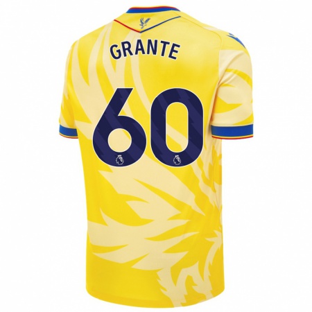 Kandiny Kinder Jake Grante #60 Gelb Auswärtstrikot Trikot 2024/25 T-Shirt