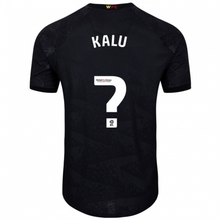 Kandiny Kinder Samuel Kalu #0 Schwarz Weiß Auswärtstrikot Trikot 2024/25 T-Shirt