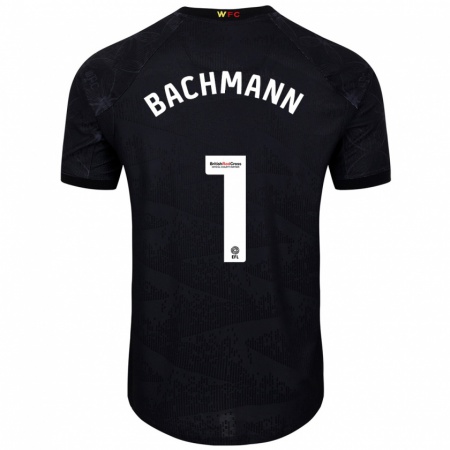 Kandiny Kinder Daniel Bachmann #1 Schwarz Weiß Auswärtstrikot Trikot 2024/25 T-Shirt