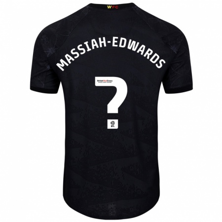 Kandiny Kinder Zavier Massiah-Edwards #0 Schwarz Weiß Auswärtstrikot Trikot 2024/25 T-Shirt