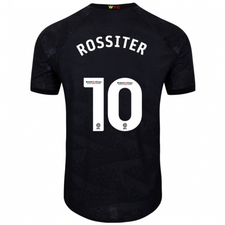 Kandiny Kinder Annie Rossiter #10 Schwarz Weiß Auswärtstrikot Trikot 2024/25 T-Shirt