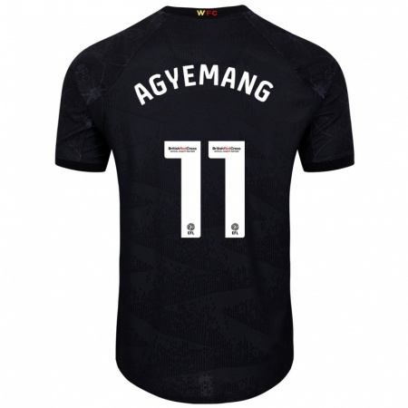 Kandiny Kinder Michelle Agyemang #11 Schwarz Weiß Auswärtstrikot Trikot 2024/25 T-Shirt