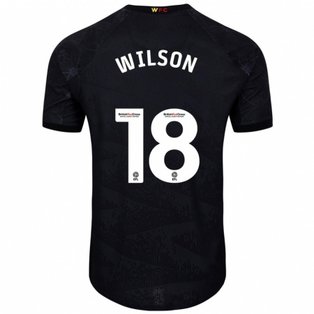 Kandiny Kinder Poppy Wilson #18 Schwarz Weiß Auswärtstrikot Trikot 2024/25 T-Shirt