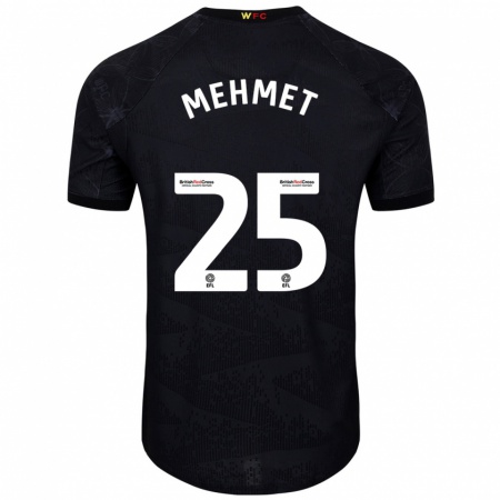 Kandiny Kinder Melis Mehmet #25 Schwarz Weiß Auswärtstrikot Trikot 2024/25 T-Shirt