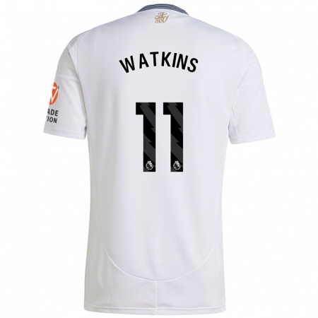 Kandiny Kinder Ollie Watkins #11 Weiß Auswärtstrikot Trikot 2024/25 T-Shirt