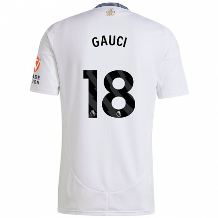 Kandiny Kinder Joe Gauci #18 Weiß Auswärtstrikot Trikot 2024/25 T-Shirt