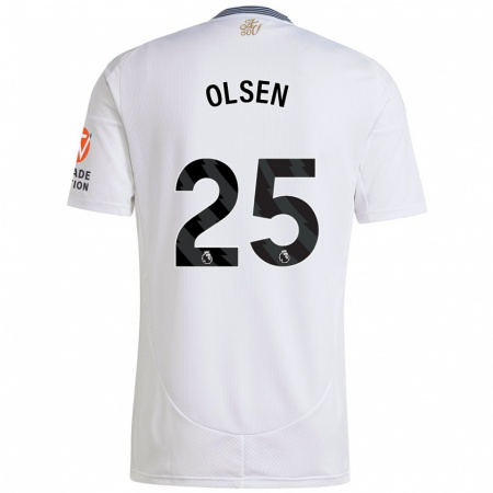 Kandiny Kinder Robin Olsen #25 Weiß Auswärtstrikot Trikot 2024/25 T-Shirt