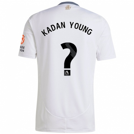 Kandiny Kinder Kadan Young #0 Weiß Auswärtstrikot Trikot 2024/25 T-Shirt