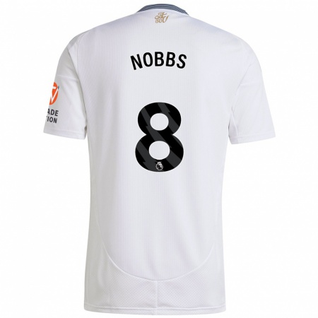 Kandiny Kinder Jordan Nobbs #8 Weiß Auswärtstrikot Trikot 2024/25 T-Shirt