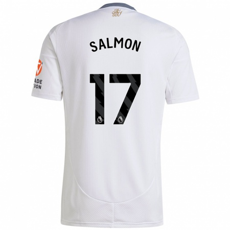 Kandiny Kinder Ebony Salmon #17 Weiß Auswärtstrikot Trikot 2024/25 T-Shirt