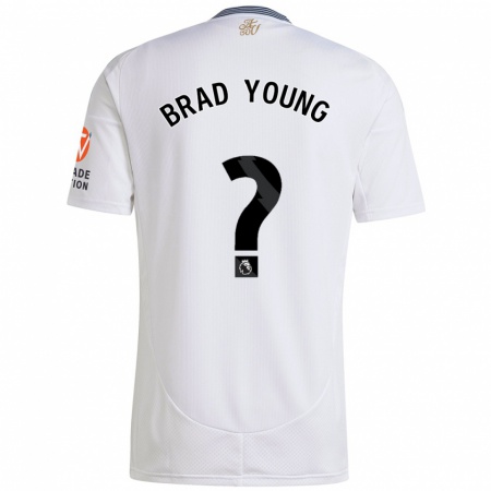 Kandiny Kinder Brad Young #0 Weiß Auswärtstrikot Trikot 2024/25 T-Shirt