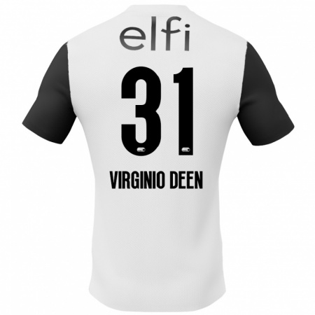 Kandiny Kinder Daniël Virginio Deen #31 Weiß Schwarz Auswärtstrikot Trikot 2024/25 T-Shirt