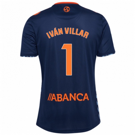 Kandiny Kinder Iván Villar #1 Marineblau Auswärtstrikot Trikot 2024/25 T-Shirt