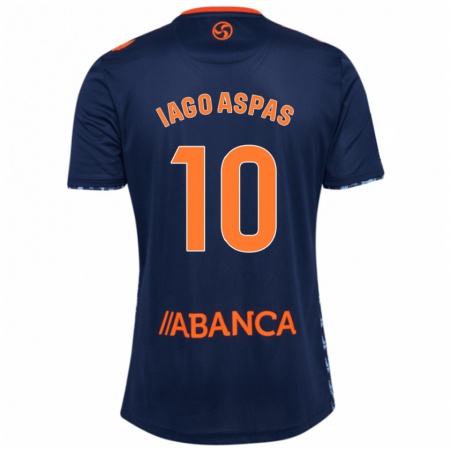 Kandiny Kinder Iago Aspas #10 Marineblau Auswärtstrikot Trikot 2024/25 T-Shirt